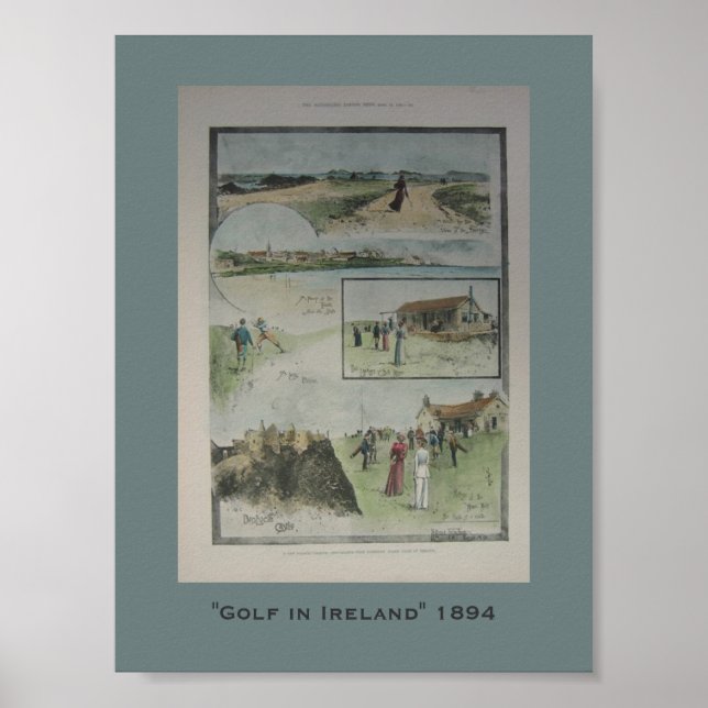 Poster Golf en Irlande 1894 Vintage (Devant)