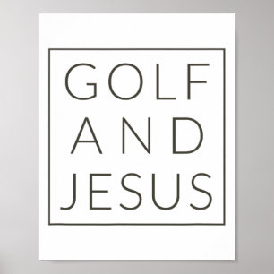 Poster Golf et Jésus