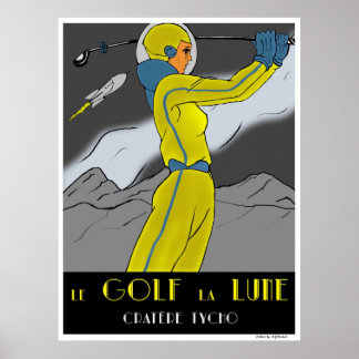 Poster Golf la Lune
