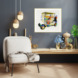 Poster Golf Panier Composition 1 - Art en toile Imprimer