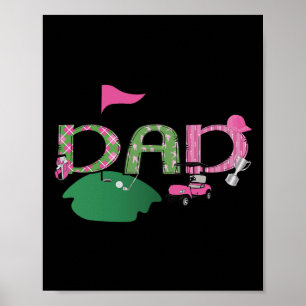 Poster Golf Papa Trou en un Golf 1ère fête d'anniversaire