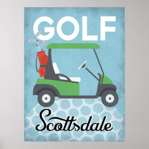 Poster Golf Scottsdale Arizona - Vintage voyage rétro