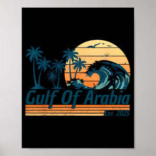 Poster Golfe D'Arabie Est 2025 Trump Arabian Gulf Funny P