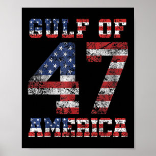 Poster Golfe des États-Unis d'Amérique Trump Salutation d