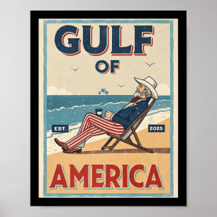 Poster Golfe Des Etats-Unis Est. Oncle Sam Patriotique 20