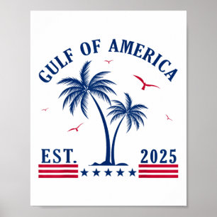 Poster Golfe Des Etats-Unis, Retro Golfe Des Etats-Unis E