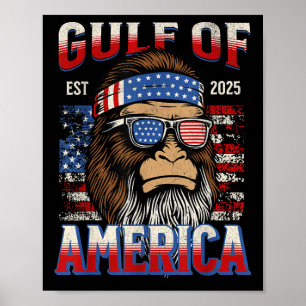 Poster Golfe des États-Unis Trump Funny Bigfoot Mexique P