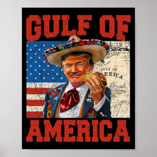 Poster Golfe Des Usa Amérique Est 2025 Trump 4 juillet