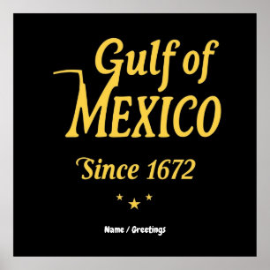 Poster Golfe du Mexique Depuis 1672, plongez profondément