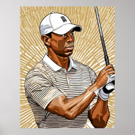 Poster Golfer - Golf Art Imprimer