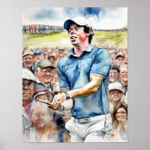 Poster Golfer - Golf Art Imprimer