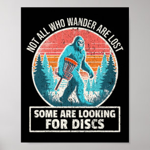 Poster Golfeur de disque Bigfoot Disc Golf Sasquatch Disc