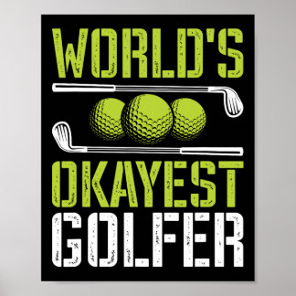 Poster Golfeur moyen le plus drôle du monde Blague de gol
