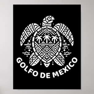 Poster Golfo De Mexico Viva Mexique Golfe Du Mexique Souv