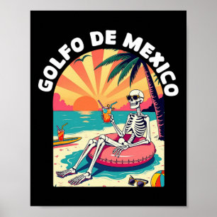 Poster Golfo De Mexico Viva Mexique Golfe Du Mexique Souv