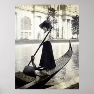 Poster Gondola Girl, 1904, exposition de Saint-Louis,