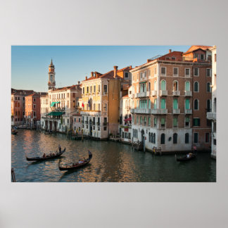 Poster Gondolas sur le canal Venice Italie