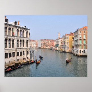 Poster Gondolas sur le Grand Canal de Venise, Italie