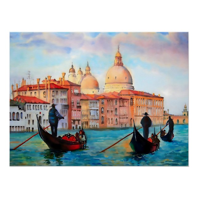 Poster Gondoles de Venise (Devant)