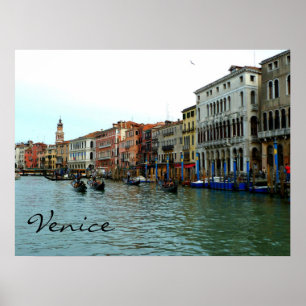 Poster Gondoles de Venise, Italie sur l'affiche de canal