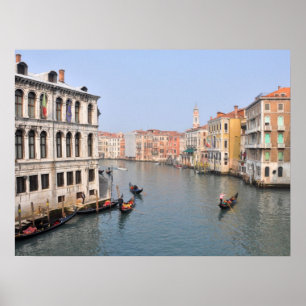 Poster Gondoles sur le canal grand de Venise, Italie