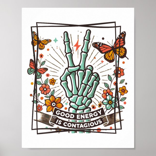 Poster Good Energy Is Contagious, Motivational Stive  (Devant)
