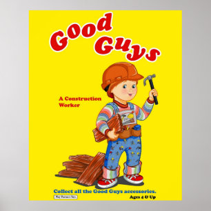 Poster Good Guys - Ouvrier du bâtiment - Enfants Jouer -