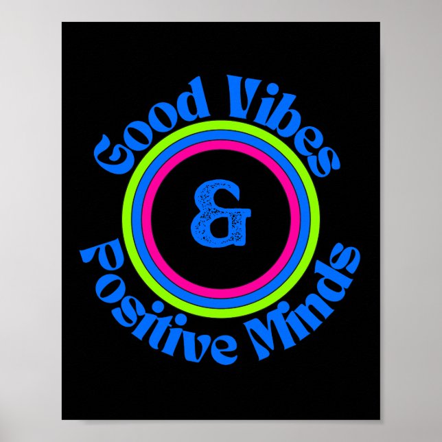 Poster Good Vibes et l'esprit positif (Devant)
