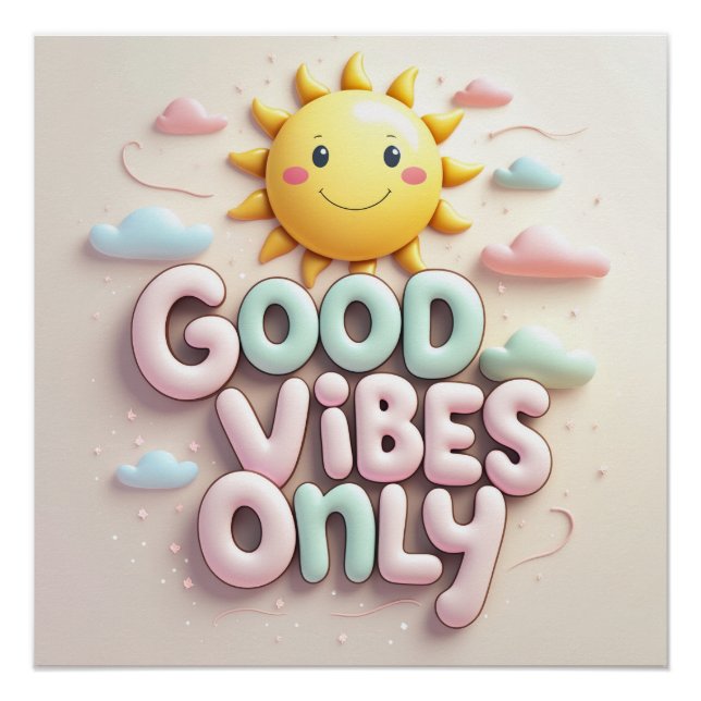 Poster Good Vibes uniquement (Devant)