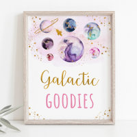 Goodies Galactiques Espace Or Rose Anniversaire