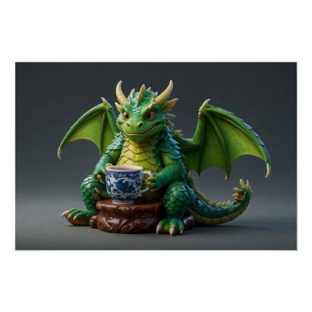 Poster Goofy Welsh Dragon Dragon Thé (Devant)