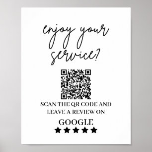Poster Google Avis   Signal de code QR du lien d'examen p