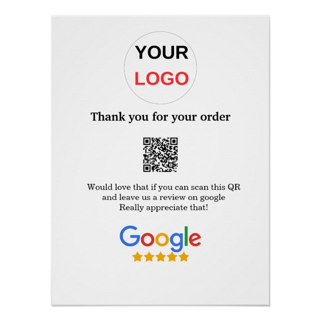 Poster Google examen logo de l'entreprise Analyser QR exa (Devant)