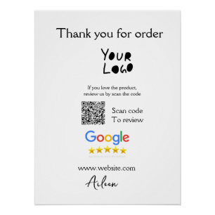 Poster Google examen logo entreprise site Web scanner cod