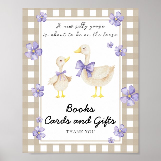 Poster Goose - books cards and gifts (Devant)