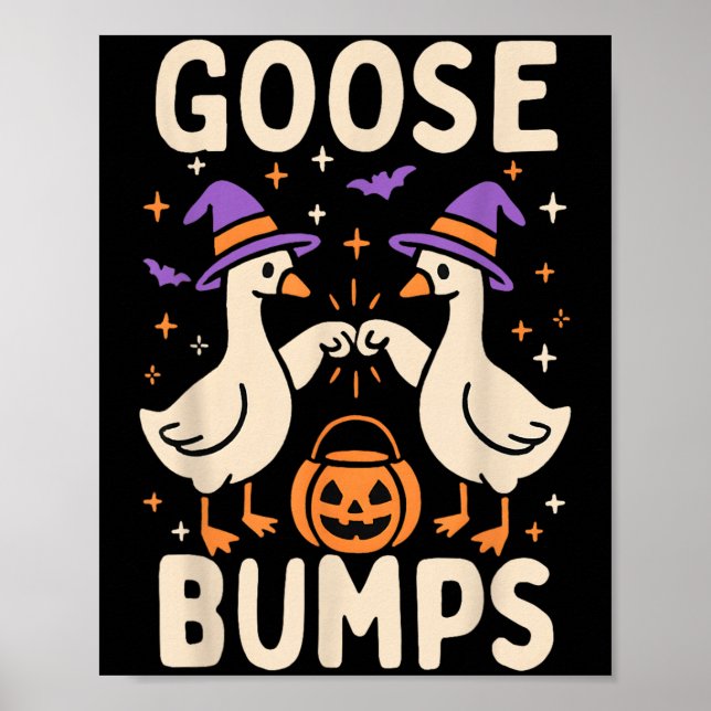 Poster Goose Bumps Goosebumps Halloween Mème idiot drôle (Devant)