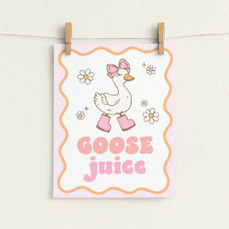 Poster Goose Juice Table Sign