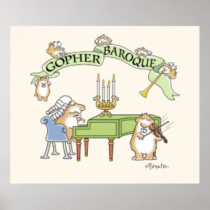 Poster GOPHER BAROQUE par Sandra Boynton