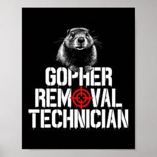 Poster Gopher Chasse Trip Gopher Chasseur Fournitures Gop