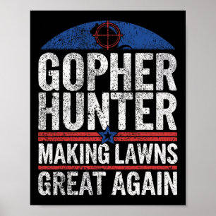 Poster Gopher Hunter Fabriquant Des Pelouses Super I Goph