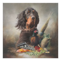 Gordon setter avec faisans, Art