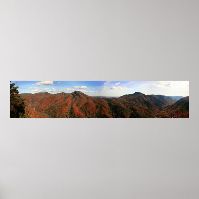 Poster Gorge de Linville en automne, Caroline du Nord (Devant)