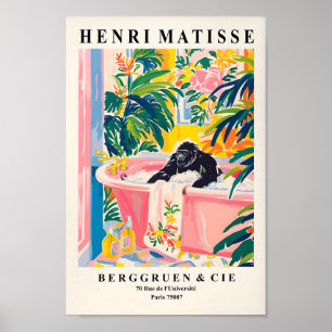 Poster Gorilla Dans Bain Drôle Poster, Matisse Art Imprim