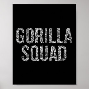 Poster Gorilla Squad Amusant Amoureux des animaux Humour