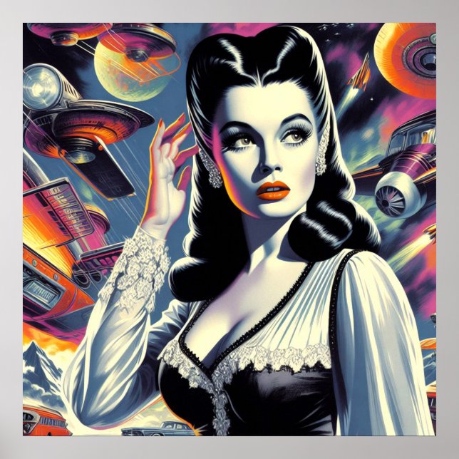 Poster Goth Sci-fi Girl (Devant)