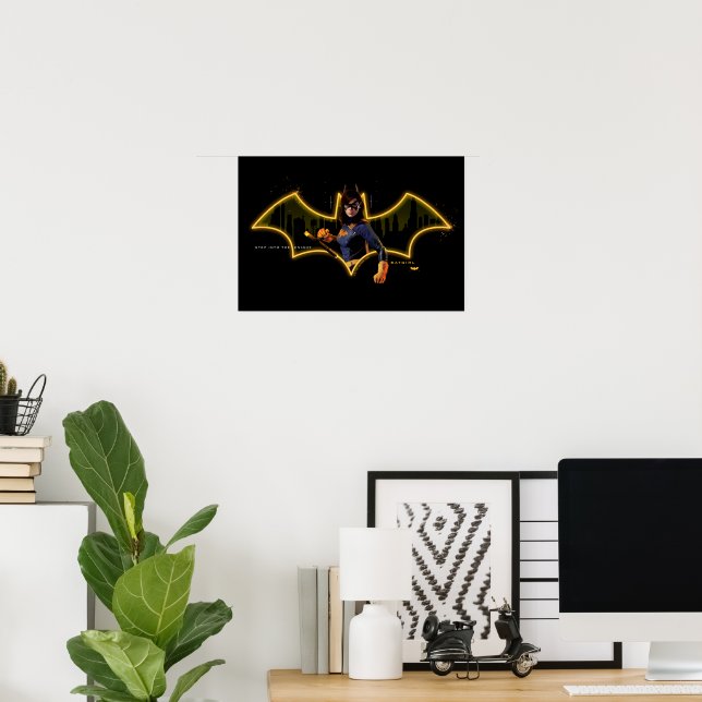 Poster Gotham Knights Batgirl en logo (Bureau à domicile)