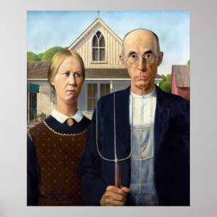 Poster Gothic américain de Grant Wood 