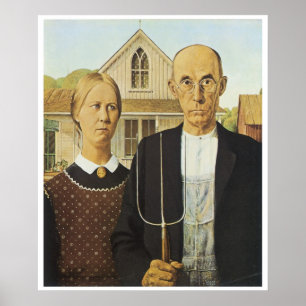 Poster gothique américain, Grant Wood