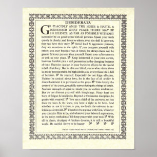 Poster Gothique DESIDERATA