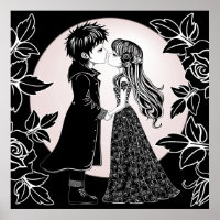 Gothique Emo Enfants Kiss Valentine's Day